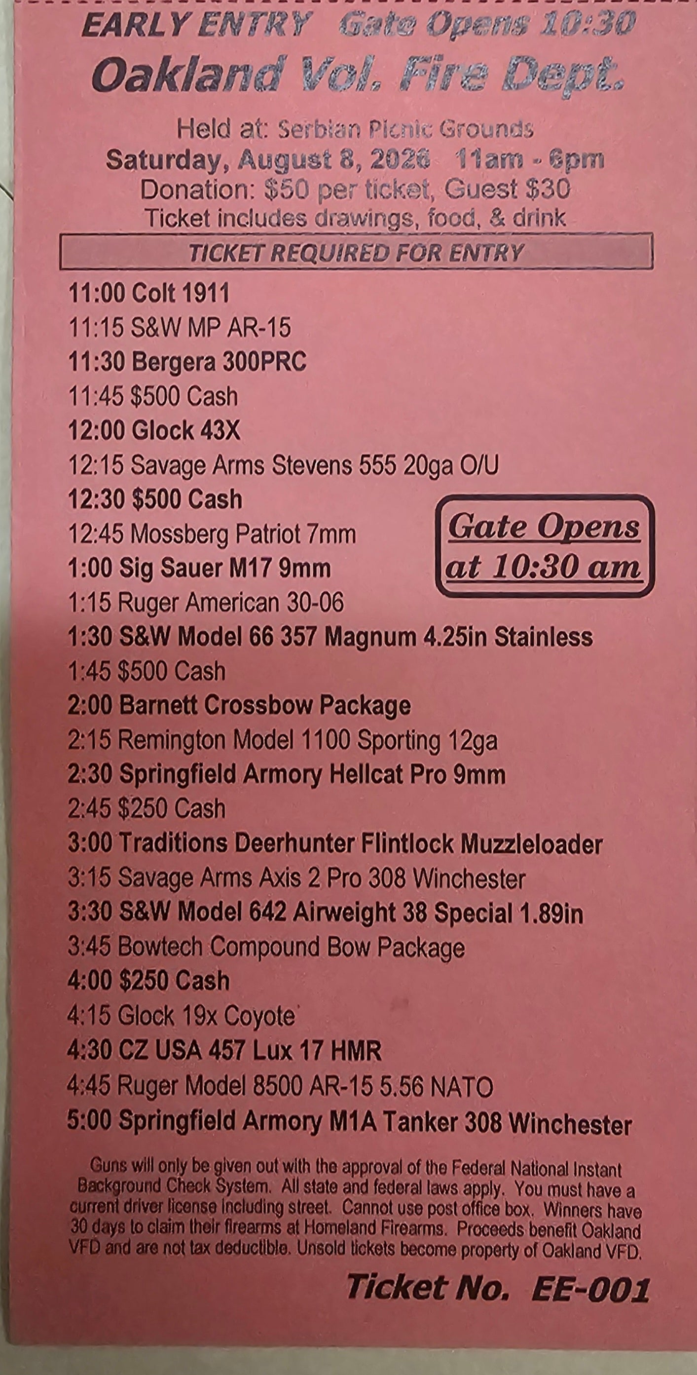 2026 Sportsman Bash Early Bird Ticket