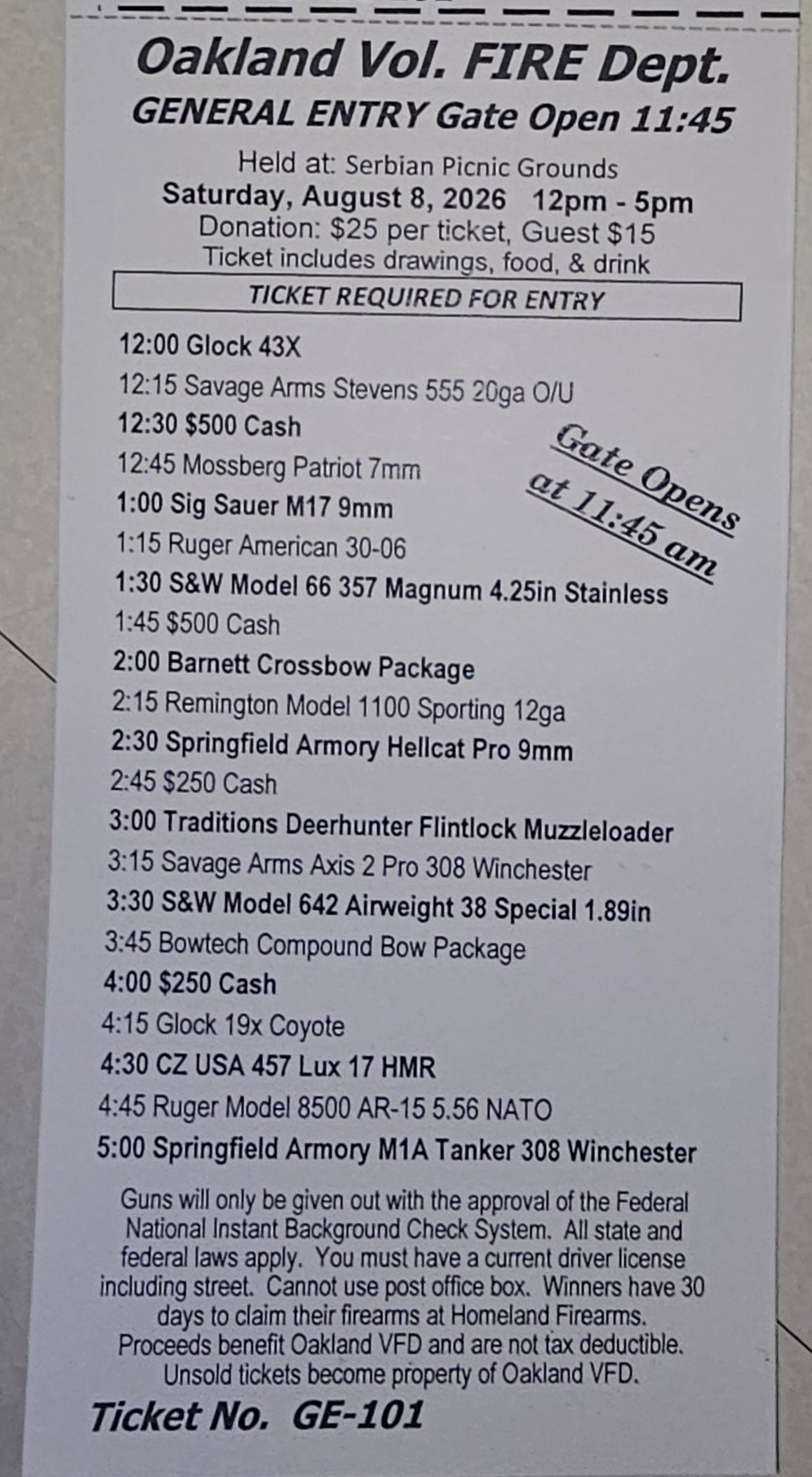 2026 Sportsman's Bash General Entry Ticket