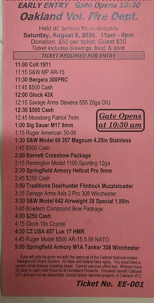 2026 Sportsman's Bash Early Bird Ticket