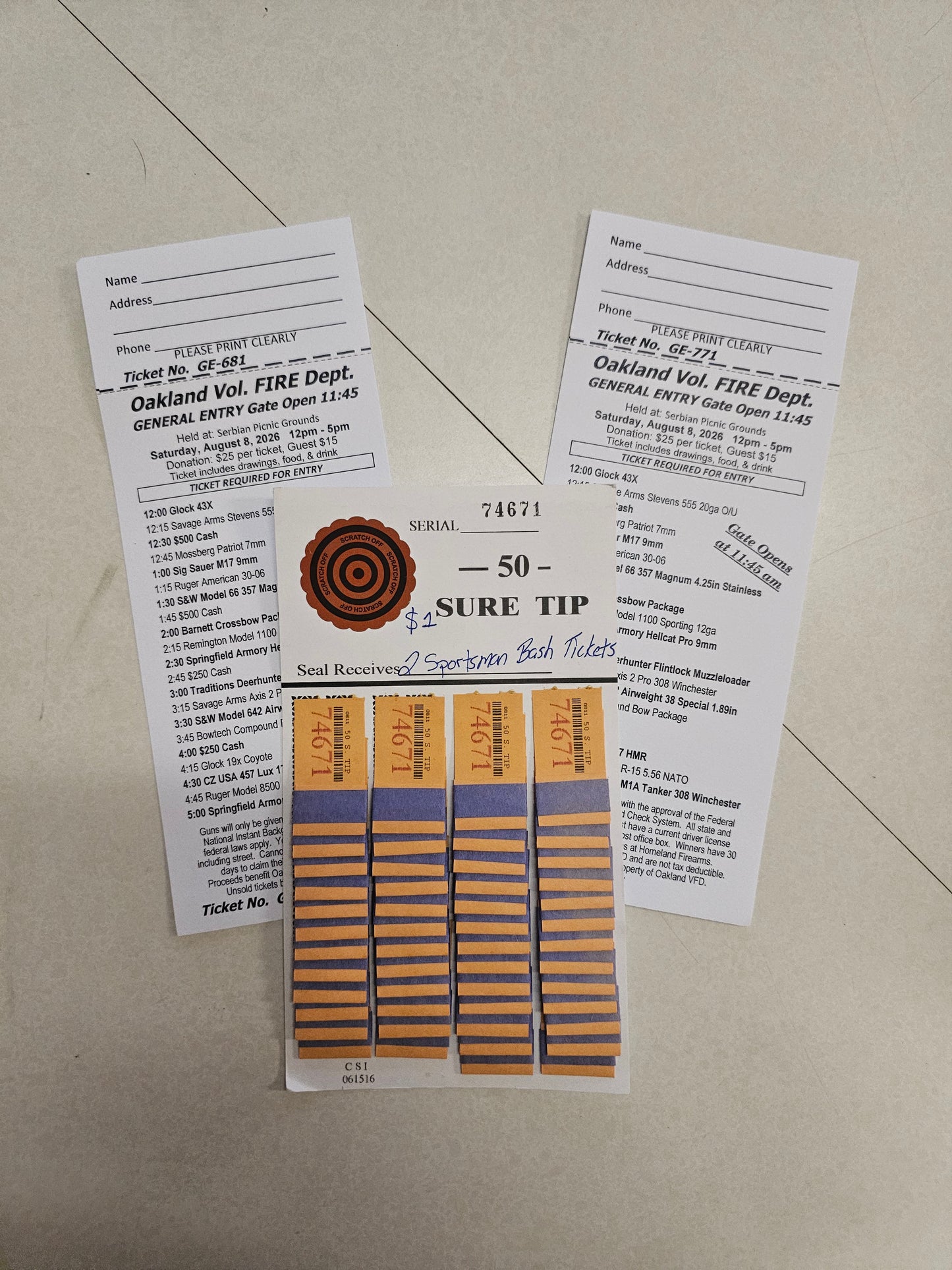 Sportsman Bash Ticket Raffle